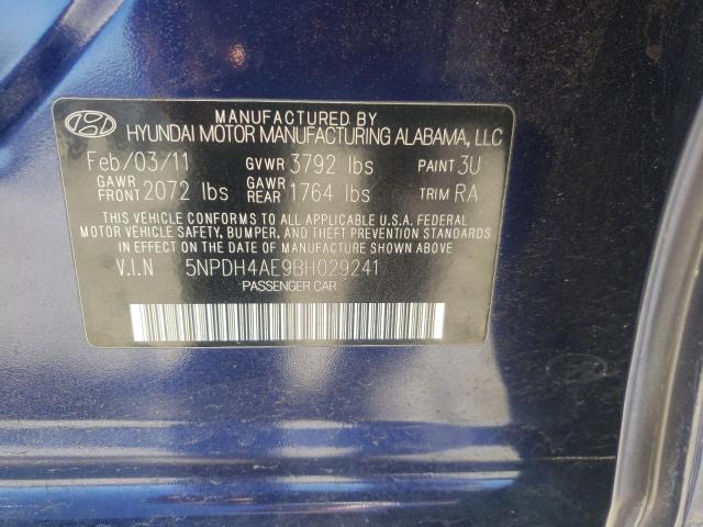 Photo 9 VIN: 5NPDH4AE9BH029241 - HYUNDAI ELANTRA GL 