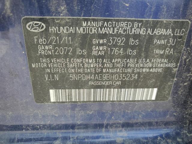 Photo 11 VIN: 5NPDH4AE9BH035234 - HYUNDAI ELANTRA 