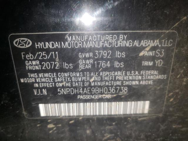 Photo 9 VIN: 5NPDH4AE9BH036738 - HYUNDAI ELANTRA GL 