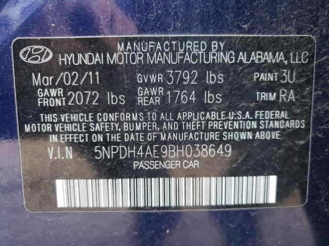 Photo 9 VIN: 5NPDH4AE9BH038649 - HYUNDAI ELANTRA GL 