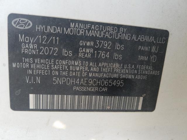 Photo 9 VIN: 5NPDH4AE9CH065495 - HYUNDAI ELANTRA GL 