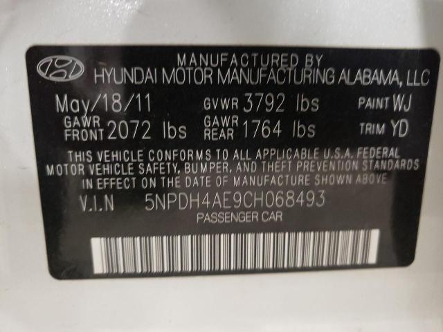 Photo 9 VIN: 5NPDH4AE9CH068493 - HYUNDAI ELANTRA GL 