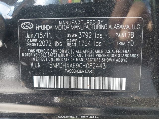 Photo 8 VIN: 5NPDH4AE9CH082443 - HYUNDAI ELANTRA 