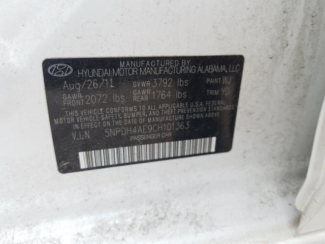 Photo 9 VIN: 5NPDH4AE9CH101363 - HYUNDAI ELANTRA GL 