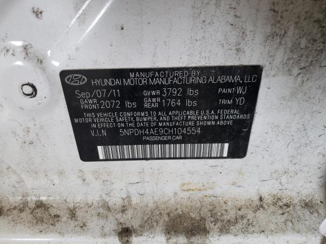 Photo 11 VIN: 5NPDH4AE9CH104554 - HYUNDAI ELANTRA GL 