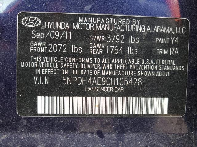 Photo 11 VIN: 5NPDH4AE9CH105428 - HYUNDAI ELANTRA 