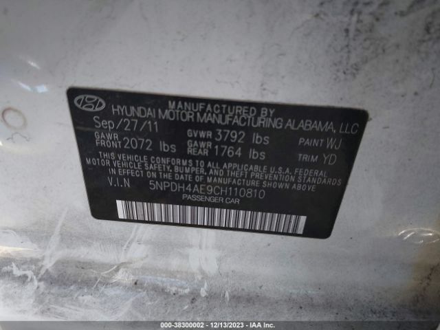 Photo 8 VIN: 5NPDH4AE9CH110810 - HYUNDAI ELANTRA 