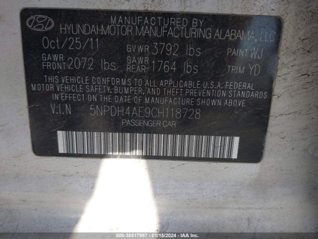 Photo 8 VIN: 5NPDH4AE9CH118728 - HYUNDAI ELANTRA 