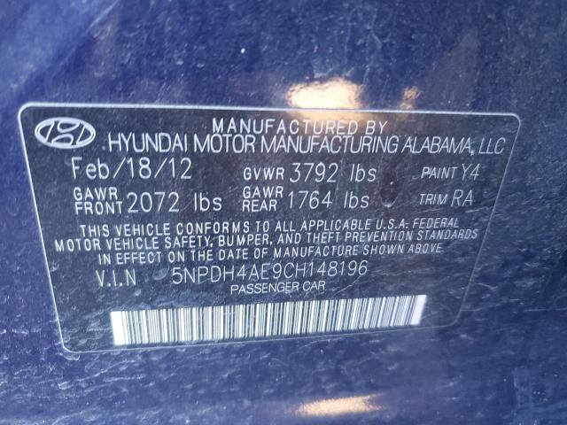 Photo 11 VIN: 5NPDH4AE9CH148196 - HYUNDAI ELANTRA GL 