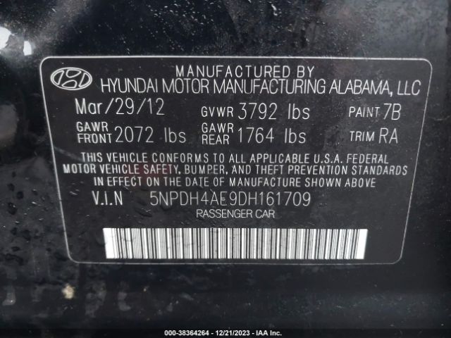 Photo 8 VIN: 5NPDH4AE9DH161709 - HYUNDAI ELANTRA 