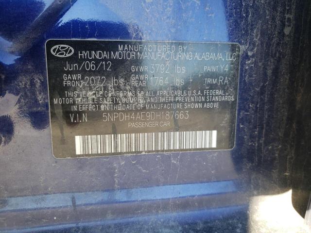 Photo 11 VIN: 5NPDH4AE9DH187663 - HYUNDAI ELANTRA GL 