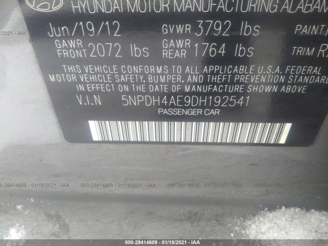 Photo 8 VIN: 5NPDH4AE9DH192541 - HYUNDAI ELANTRA 