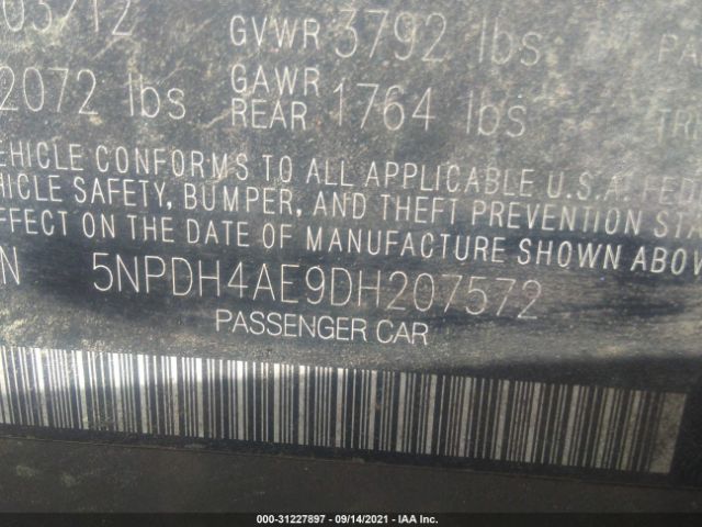 Photo 8 VIN: 5NPDH4AE9DH207572 - HYUNDAI ELANTRA 