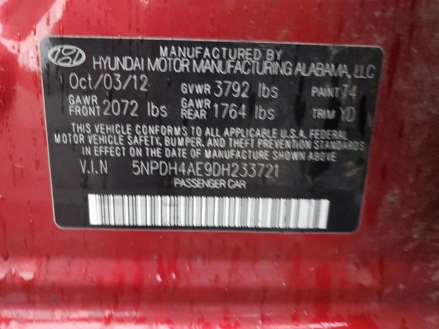 Photo 11 VIN: 5NPDH4AE9DH233721 - HYUNDAI ELANTRA GL 