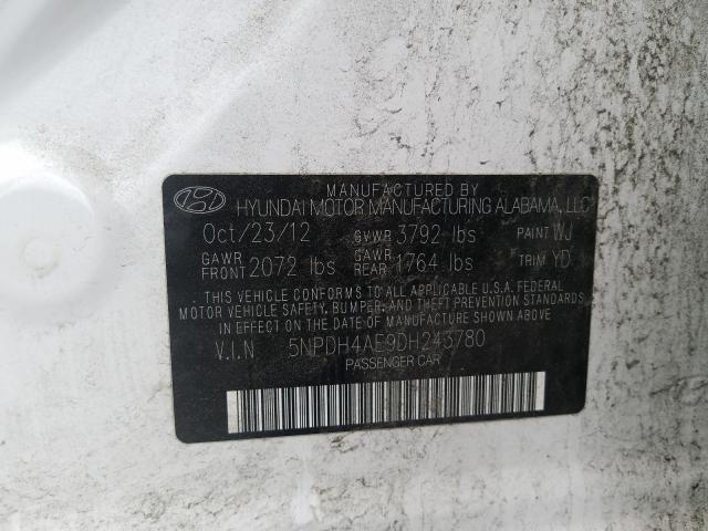 Photo 9 VIN: 5NPDH4AE9DH243780 - HYUNDAI ELANTRA GL 