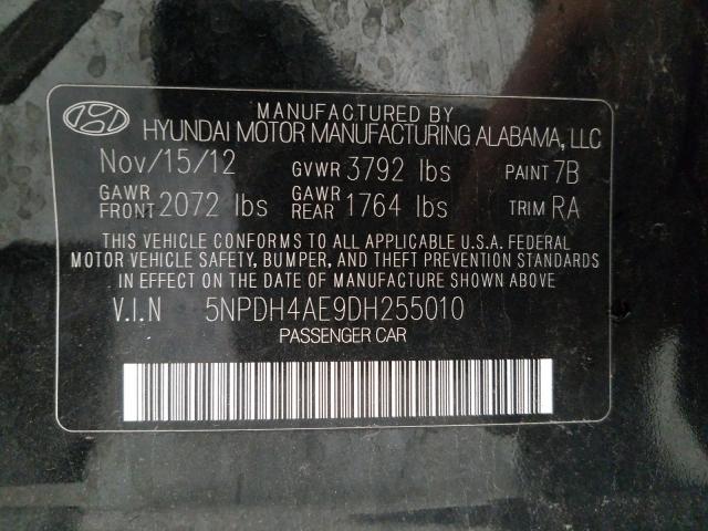 Photo 9 VIN: 5NPDH4AE9DH255010 - HYUNDAI ELANTRA GL 