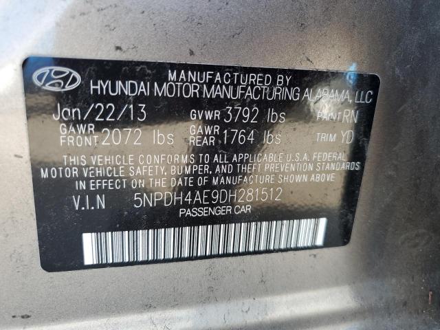 Photo 9 VIN: 5NPDH4AE9DH281512 - HYUNDAI ELANTRA GL 