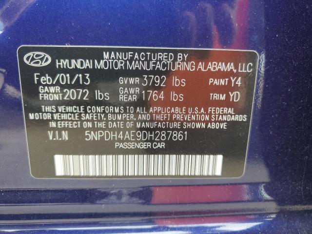 Photo 11 VIN: 5NPDH4AE9DH287861 - HYUNDAI ELANTRA GL 