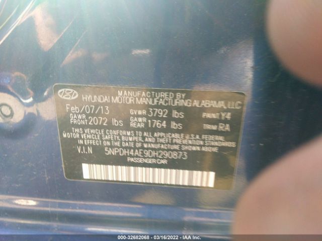 Photo 8 VIN: 5NPDH4AE9DH290873 - HYUNDAI ELANTRA 