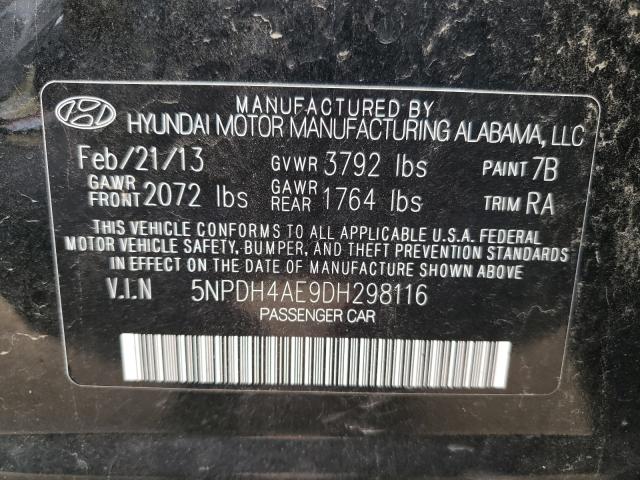 Photo 9 VIN: 5NPDH4AE9DH298116 - HYUNDAI ELANTRA GL 