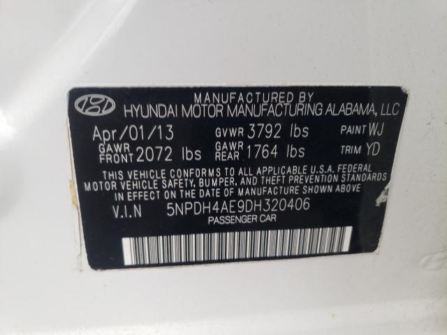 Photo 9 VIN: 5NPDH4AE9DH320406 - HYUNDAI ELANTRA GL 