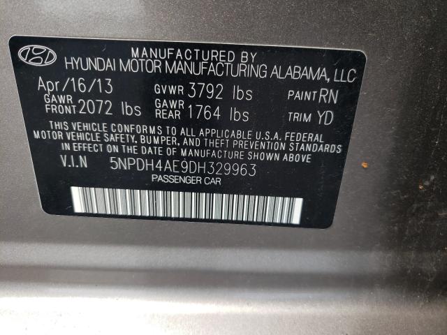 Photo 9 VIN: 5NPDH4AE9DH329963 - HYUNDAI ELANTRA 