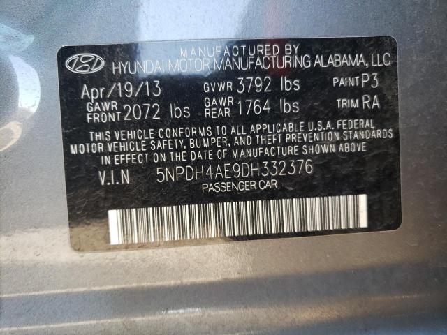 Photo 12 VIN: 5NPDH4AE9DH332376 - HYUNDAI ELANTRA GL 