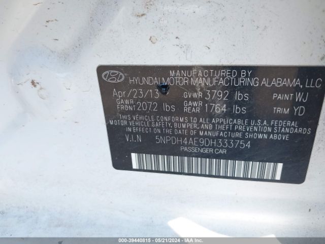 Photo 8 VIN: 5NPDH4AE9DH333754 - HYUNDAI ELANTRA 