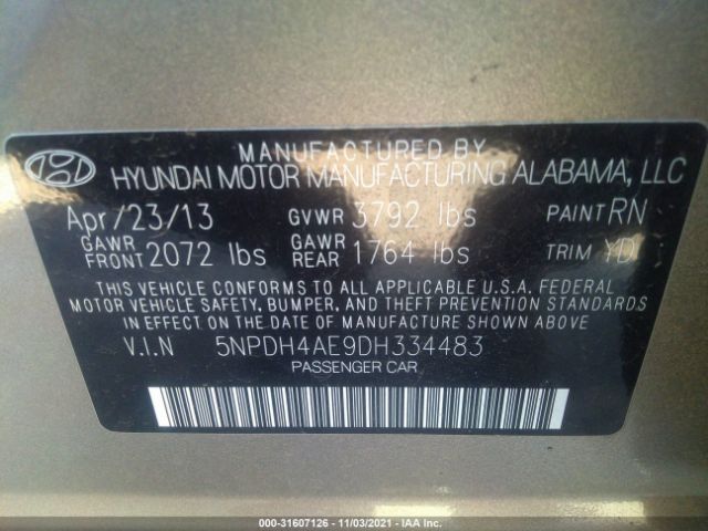 Photo 8 VIN: 5NPDH4AE9DH334483 - HYUNDAI ELANTRA 