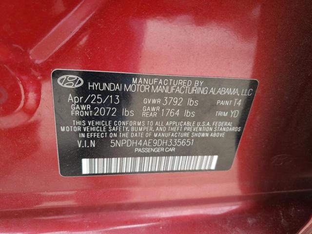 Photo 12 VIN: 5NPDH4AE9DH335651 - HYUNDAI ELANTRA GL 