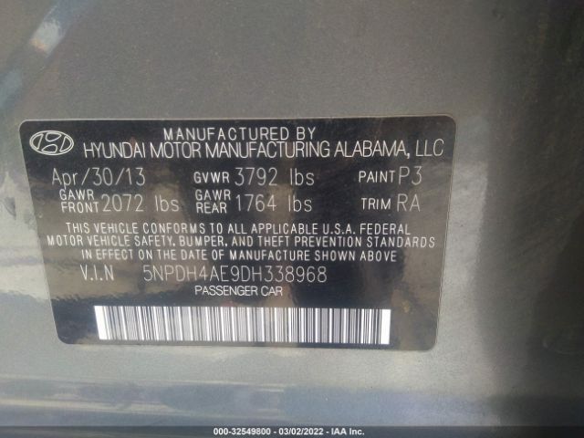 Photo 8 VIN: 5NPDH4AE9DH338968 - HYUNDAI ELANTRA 