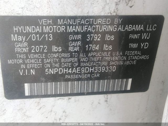 Photo 8 VIN: 5NPDH4AE9DH339330 - HYUNDAI ELANTRA 