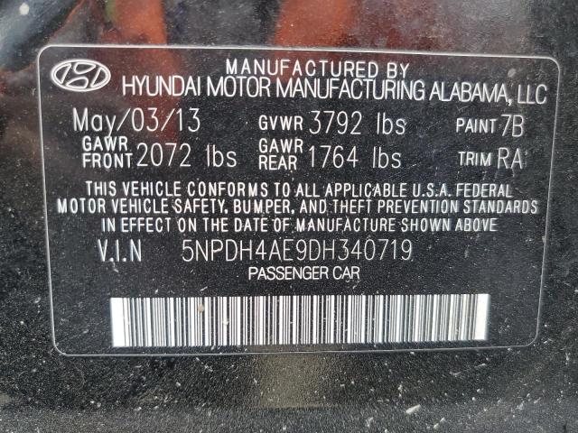 Photo 9 VIN: 5NPDH4AE9DH340719 - HYUNDAI ELANTRA GL 