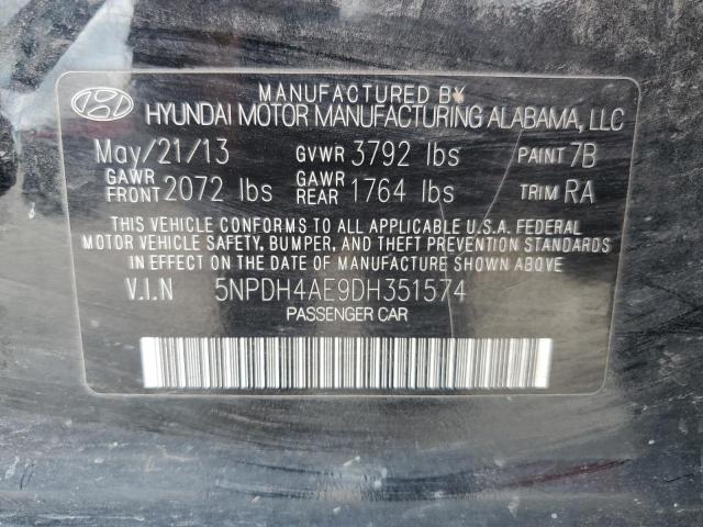 Photo 11 VIN: 5NPDH4AE9DH351574 - HYUNDAI ELANTRA GL 