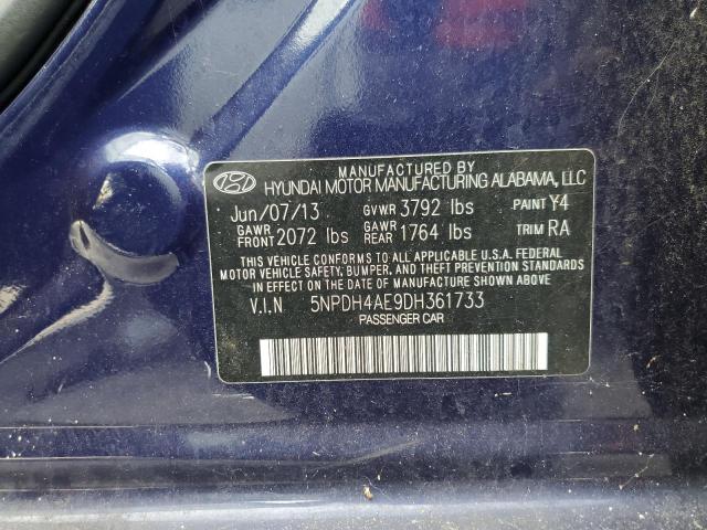 Photo 9 VIN: 5NPDH4AE9DH361733 - HYUNDAI ELANTRA GL 