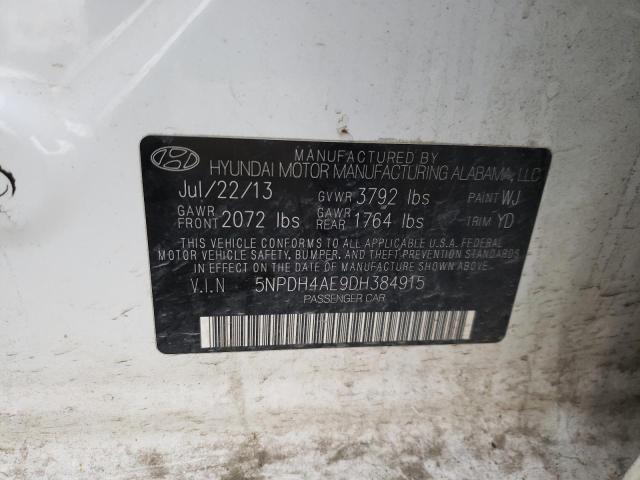 Photo 11 VIN: 5NPDH4AE9DH384915 - HYUNDAI ELANTRA GL 