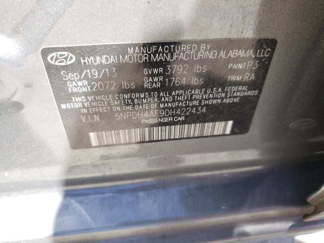 Photo 9 VIN: 5NPDH4AE9DH422434 - HYUNDAI ELANTRA GL 