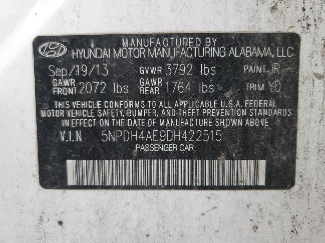 Photo 11 VIN: 5NPDH4AE9DH422515 - HYUNDAI ELANTRA 