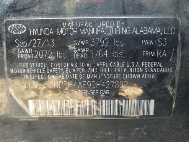 Photo 9 VIN: 5NPDH4AE9DH427892 - HYUNDAI ELANTRA GL 