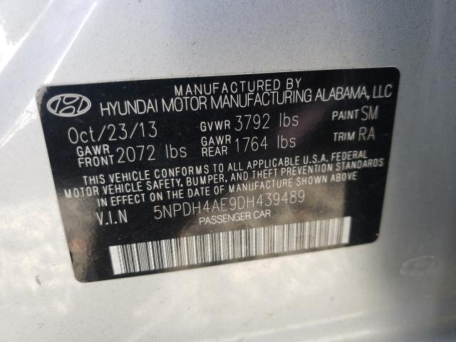 Photo 9 VIN: 5NPDH4AE9DH439489 - HYUNDAI ELANTRA GL 