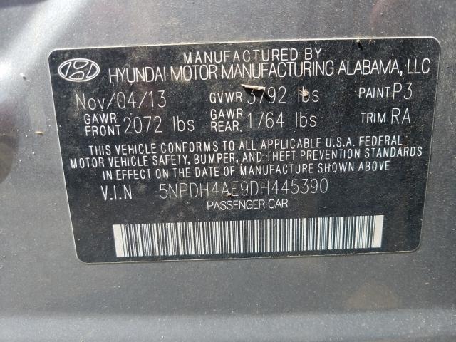 Photo 9 VIN: 5NPDH4AE9DH445390 - HYUNDAI ELANTRA GL 