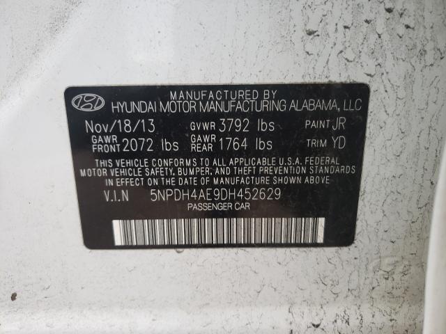 Photo 9 VIN: 5NPDH4AE9DH452629 - HYUNDAI ELANTRA GL 