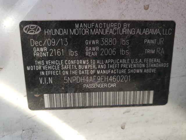 Photo 9 VIN: 5NPDH4AE9EH460201 - HYUNDAI ELANTRA SE 