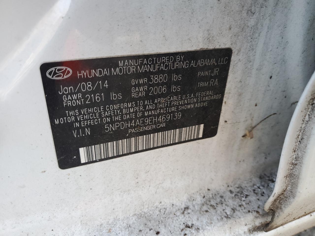 Photo 11 VIN: 5NPDH4AE9EH469139 - HYUNDAI ELANTRA 