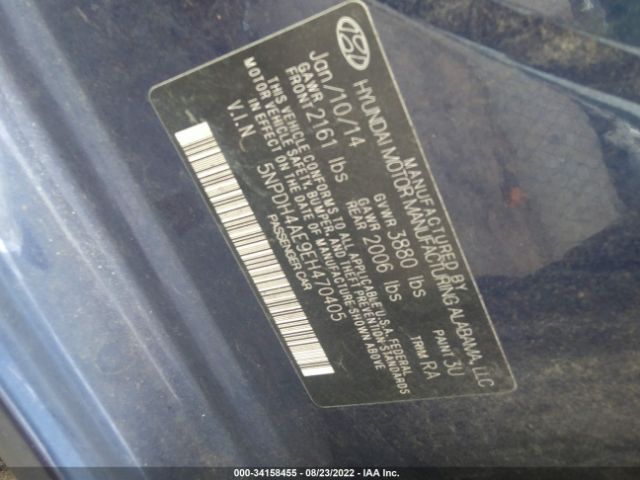 Photo 8 VIN: 5NPDH4AE9EH470405 - HYUNDAI ELANTRA 