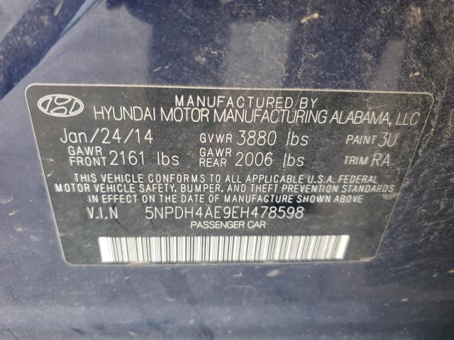 Photo 12 VIN: 5NPDH4AE9EH478598 - HYUNDAI ELANTRA 