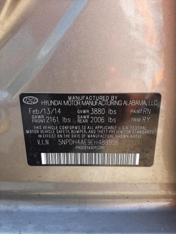 Photo 9 VIN: 5NPDH4AE9EH489956 - HYUNDAI ELANTRA SE 