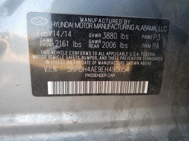 Photo 9 VIN: 5NPDH4AE9EH490654 - HYUNDAI ELANTRA SE 