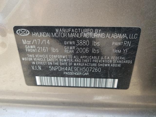 Photo 9 VIN: 5NPDH4AE9EH507260 - HYUNDAI ELANTRA SE 