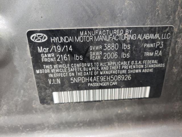 Photo 9 VIN: 5NPDH4AE9EH508926 - HYUNDAI ELANTRA LI 